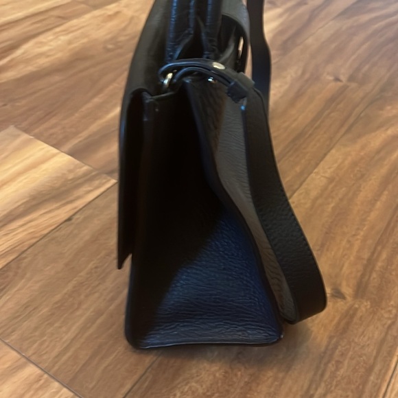 Vintage Givenchy Obsedia Medium Flap Black Pebbled Calfskin Satchel Hand Bag - Picture 14 of 16